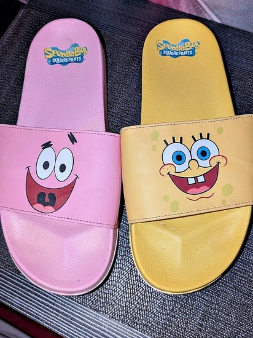 SpongeBob SquarePants character slide sandals Kids Slides Yellow & Pink Size 12